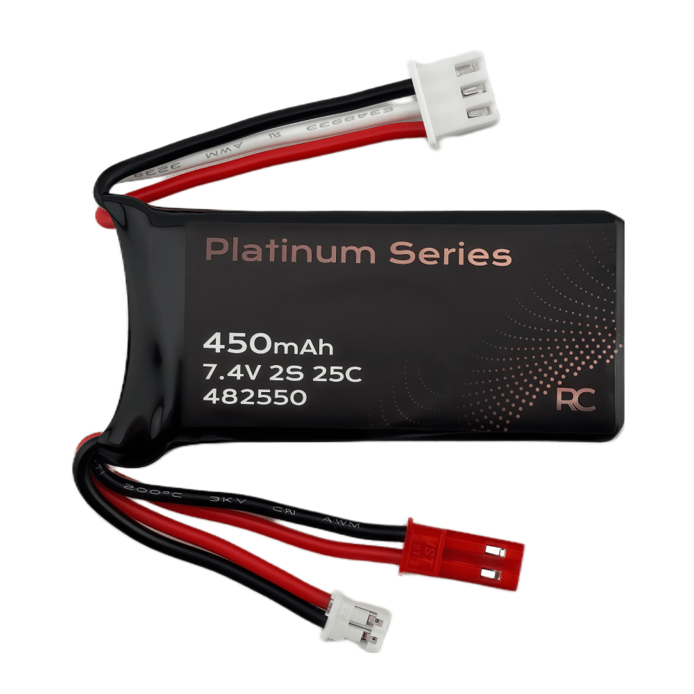 7.4V 450mAh 48250 with JST PH 2, JST XH 3P, & JST Connectors - RC Battery Depot - RC Battery