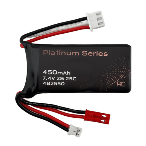 7.4V 450mAh 48250 with JST PH 2, JST XH 3P, & JST Connectors - RC Battery Depot - RC Battery