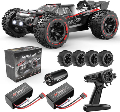 HYPER GO H14BM 1/14 Brushless RC Cars for Adults Fast 50 mph, RC Trucks 4X4 Offroad Waterproof, Electric Powered High Speed RC Car, Scary Fast Extreme RC Truggy with 3S Battery for Snow Sand - RC Battery Depot - RC Truck